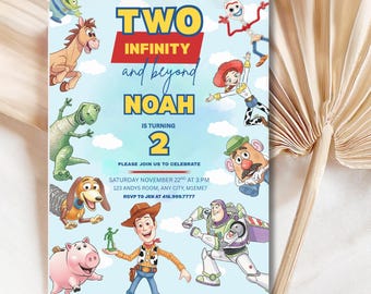 Toy Story 2nd Birthday Invitation, Two Infinity, Editable Template (Digital Download)