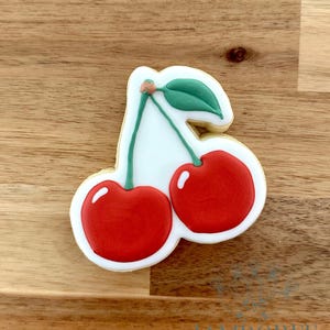 Cherry Cookie Cutter - Fruit - Cherries - 3D Printed - Fondant Cutter - Clay Cutter