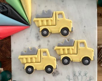 Dump Truck Cookie Cutter: Construction Vehicle 3D Printed Fondant & Clay Cutter