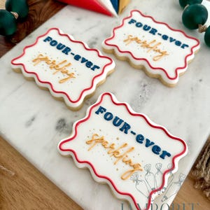 Cortador de galletas rectangular ondulado - Cortador de fondant y arcilla impreso en 3D