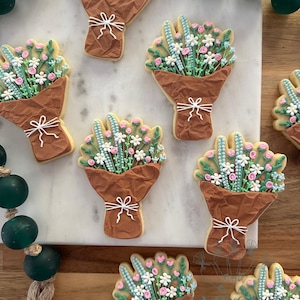 Flower Bouquet Cookie Cutter: 3D Printed, Fondant & Clay Cutter