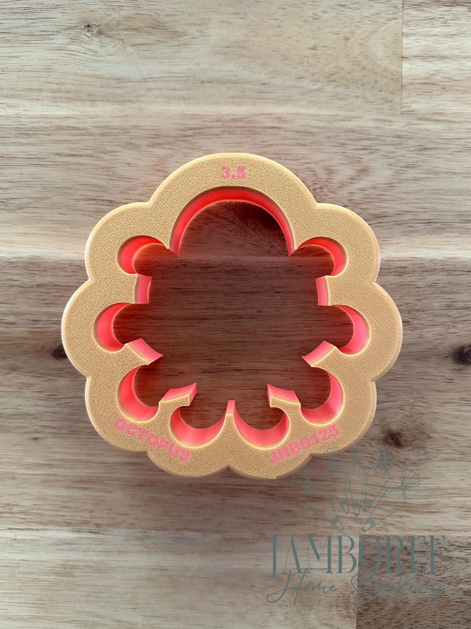 Instile3D Octopus Cookie Cutter - 9,1 X 9 Cm PLA, Handgemaakt Voor Zee-Thema Feestjes