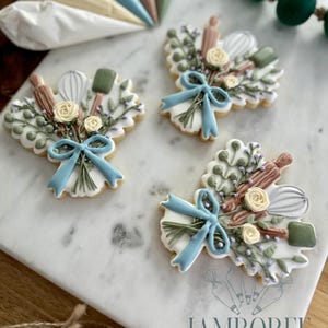 Cortador de galletas con forma de ramo para hornear: Cortador de fondant y arcilla impreso en 3D