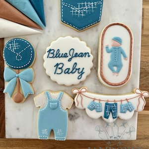 Blue Jean Baby Cookie Cutter Set: 3D Printed Fondant & Clay Cutters