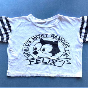 90s Felix the Cat Cropped Baby Tee, SMALL