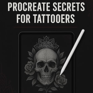 Procreate Tattoo Design Guide – Step-by-Step Digital Tattoo Drawing & Stencil Preparation eBook