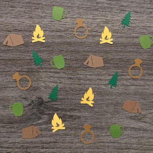 Camp Bachelorette Party Confetti - Camping Theme Decor (100 Pieces)