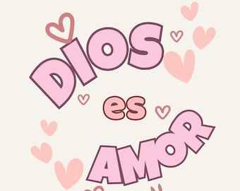 Arte mural con versículos bíblicos cristianos para niños: juego de 4 impresiones imprimibles para habitación infantil / Lindas láminas de las Escrituras / Decoración cristiana para habitación en español