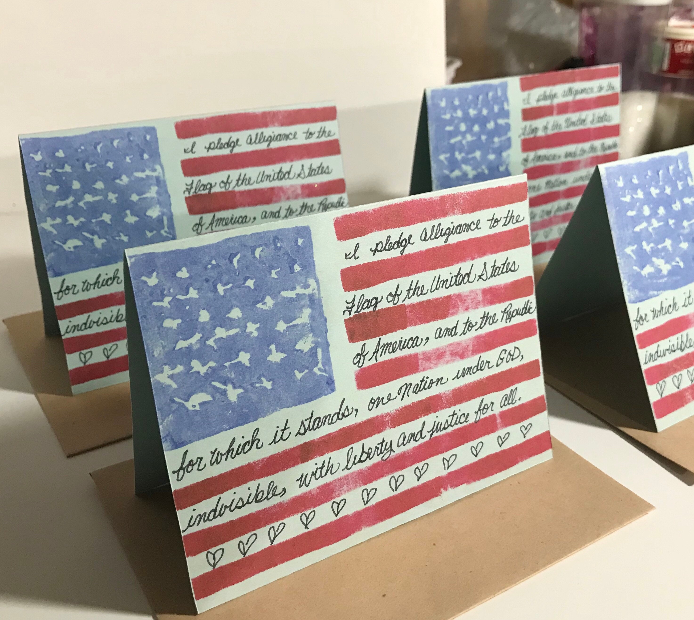Patriotic Note Cards, Flag Note Cards, America Note Cards, Freedom ...