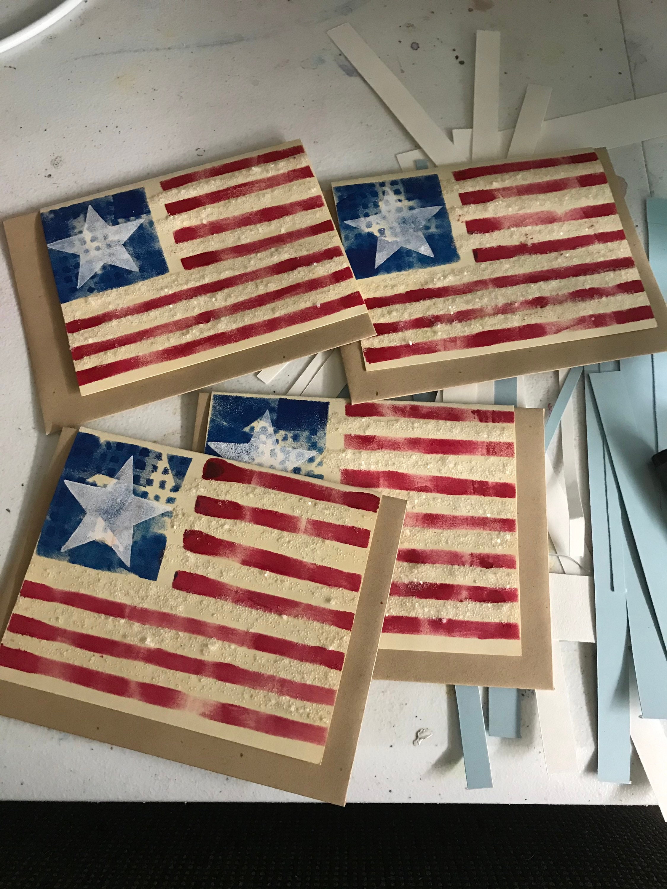 Patriotic Note Cards Flag Note Cards America Note Cards | Etsy