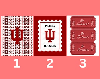 Impresiones digitales de la Universidad de Indiana, decoración de pared, residencia estudiantil, IU
