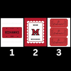 Miami University Digital Prints, Wall Decor, Dorm, MU, Miami of Ohio