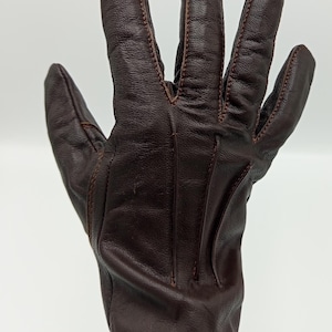 New Unisex Sheepskin CHOCOLATE BROWN Leather Gloves Autumn and Winter