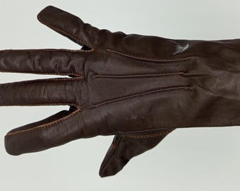 New Unisex Sheepskin CHOCOLATE BROWN Leather Gloves Autumn and Winter