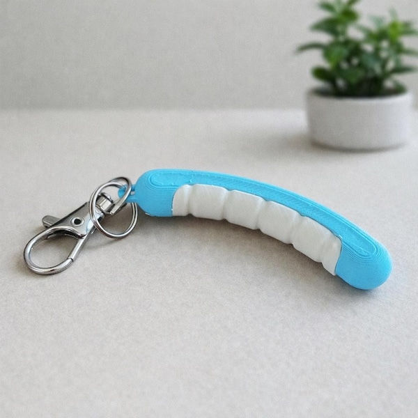 Purewick Nurse Keychain Badge Charm – Blue White Novelty Accessory