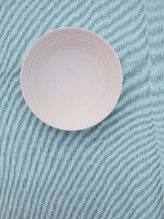 Pottery handmade white bowl holds 1 cup tableware dinnerware food safe ring bearer bowl