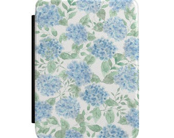 Blue Hydrangea Pattern Kindle Case | Floral E-Reader Cover (12th Gen)