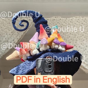 Hexenhut-Muster | Halloween Kostüm DIY | PDF Häkelanleitung | Einfacher Amigurumi Hut