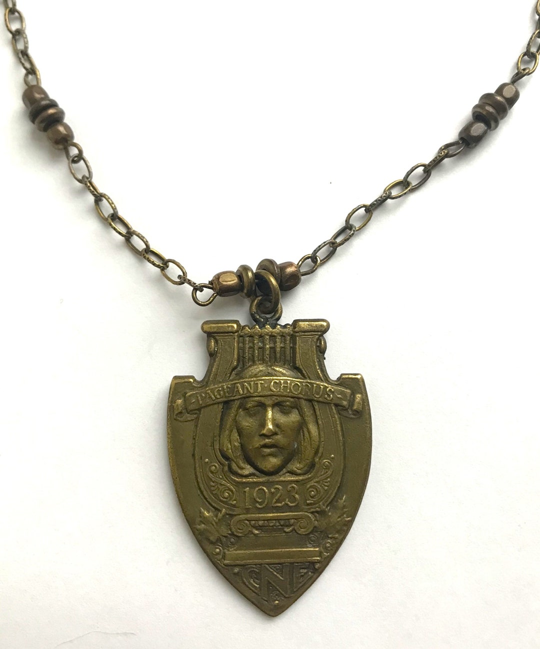 1923 Pageant Chorus Handmade Necklace Vintage Medal Etsy