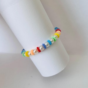 Rainbow Pearl Bracelet | Cute Aesthetic Clay Bead Bracelet