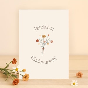 Card &quot;Congratulations&quot; Gift Card Card Bouquet Table Card Postcard Birthday Greeting Card Card-Greeting Card Gift-Decoration