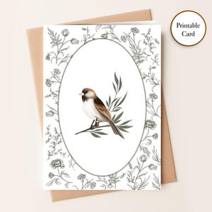 Card &quot;Bird&quot; Gift Card Vintage Decoration Card Bird Table Card Wish Postcard Birthday Greeting Card Card-Greeting Card Gift-Decoration