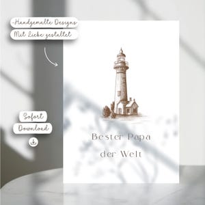Card &quot;Papa&quot; Gift Card Vintage Gift Card Dad Gift Table Card Postcard Birthday Greeting Card Card-Greeting Card Gift-Decoration