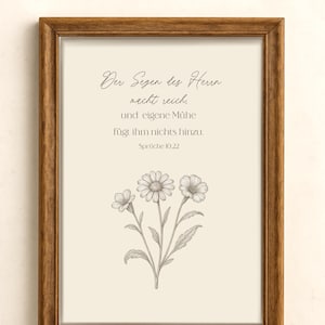 Bible verse poster Proverbs 10:22 Christian poster digital download printable Christian gifts wall decoration Bible verse printable faith