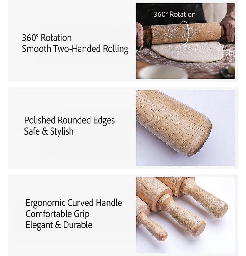 Personalized Wooden Rolling Pin, Custom Engraved Baking Tool, Gift for ...