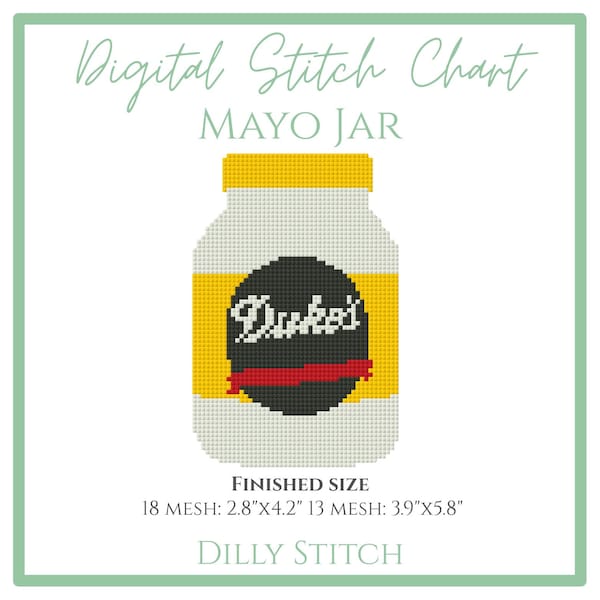 Mayonnaise Glas - Digitale Stichvorlage