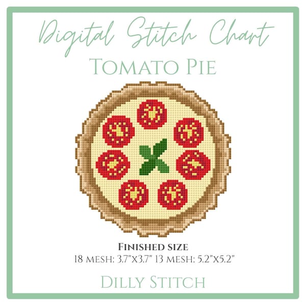 Tomatenkuchen – Digitale Stickvorlage für Stickerei