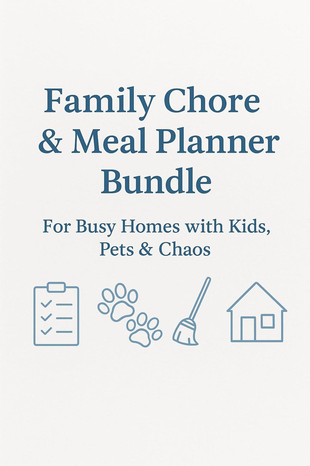 Family Chore and Meal Planner Bundle | Printable Cleaning Schedule ...
