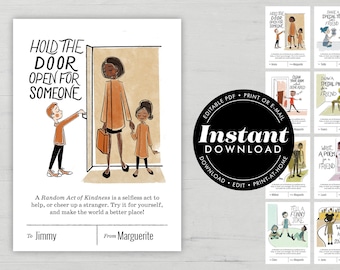 Valentinstag mit Random Acts of Kindness - druckbare sofortigen Download - für Kinder