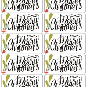 Merry Christmas and Happy Holidays Gift Labels Instant PDF Download image 6