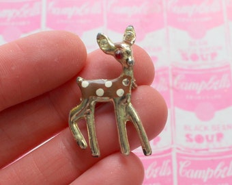 1980s Vintage DEER Brooch...novelty. creature. retro. love. kitsch jewelry. fun. nature. pin. trees. costume jewelry. forrest. woods. atomic