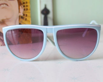 1980er Jahre Blaue Cateye-Sonnenbrille: Vintage Mod Brille