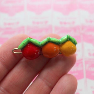 1980s Fruit Hair Clip: Retro Cherry Barette