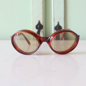 Vintage unisex-ZONNEBRIL uit de jaren 60 en 70...mooi. hipster. atomair. retro. feest. funky. hip. kostuum. heren. dames. uniseks. zeshoek