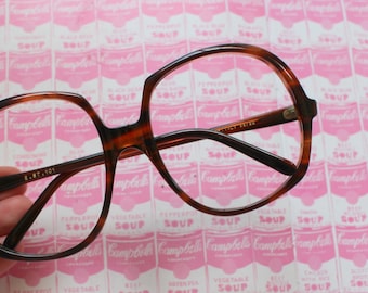 Vintage Oversized Glasses Frames - 1980s Jackie O Style (56/16)