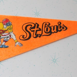 NOS 1960s Vintage St Louis Pennant Flag..university. college. retro. state. vintage pennant. home decor. football. sports pennant. NFL