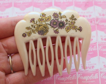 Vintage 80s Gold Porcelain Ceramic Rose Floral Flower  display picture 3