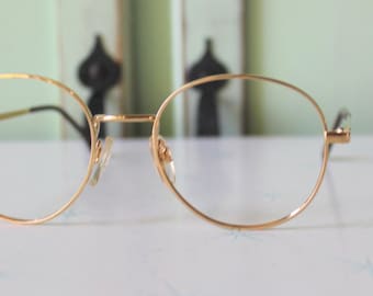 Round Optical Glasses: 70s-80s Style Frames, Small Lens (NOS)