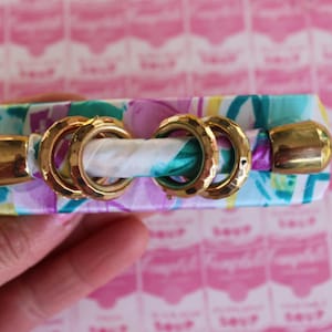 Vintage 80s Colorful Hair Bow Clip: Retro Funky Barrette