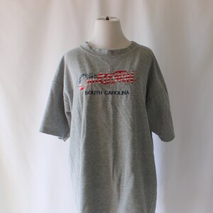 Vintage Charleston South Carolina Tee - USA Flag Graphic, Unisex Large