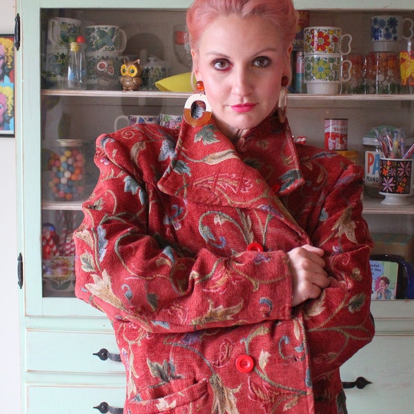 Cotton Hippy Festival Jacket for Women, Cosplay Coat with Wizard Hood