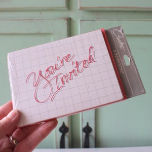 Lote de 8 invitaciones vintage de los años 80 para fiestas de cumpleaños... nuevas y antiguas. Ven a mi fiesta. Celebración. Invitaciones y sobres. Geniales. Unisex.