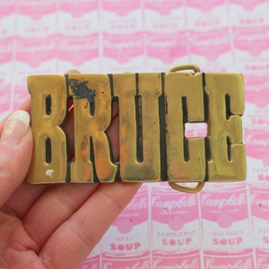 Vintage BRUCE Name Belt Buckle - Made in USA