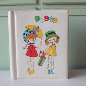 1970s Atomic Groovy Keepsake Retro Picture Album Book......novelty. girls. gift. best friends. vinyl. 70s gifts. photo album. hippie. flower