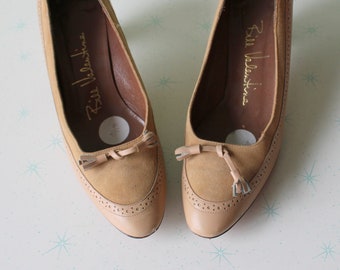 Vintage Leather Stiletto Heels, Size 7 - Retro Mod Wedding Shoes