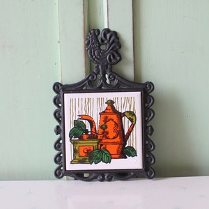 1970s Vintage Tea Kettle Trivet: Retro Kitsch Kitchen Decor